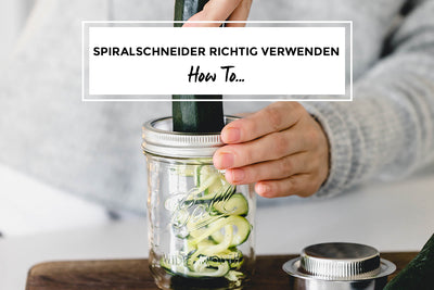 Spiralschneider im Glas richtig verwenden