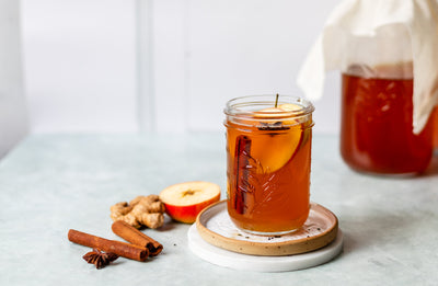 Autumn Kombucha Recipe | Apple Ginger Cinnamon Kombucha