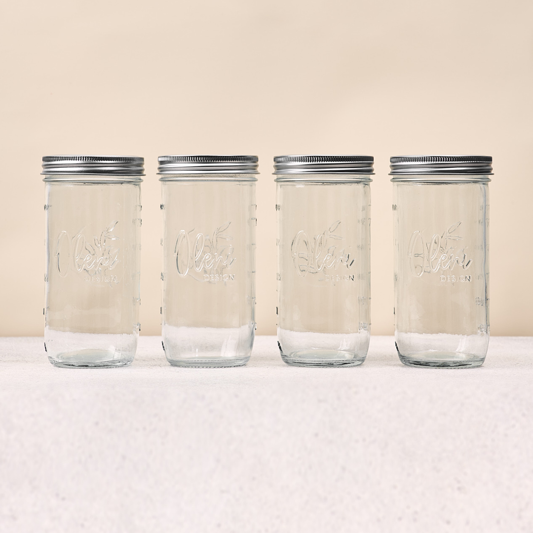 Mason Jar Wide 0.75 Liter 4-er Set Lieblingsglas