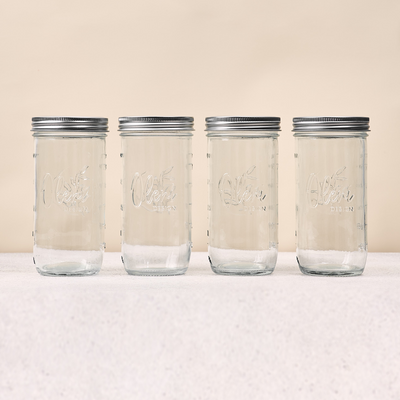 Mason Jar Wide 0.75 Liter 4-er Set Lieblingsglas