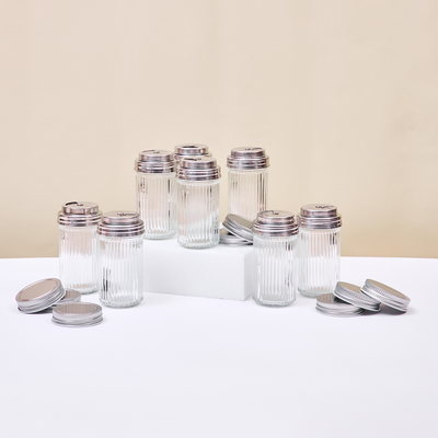 LIEBLINGSGLAS Ripple Mason Jar Mini 8er Set