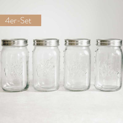 Oleni Mason Jar | Wide | 1 Liter (Lieblingsclub)